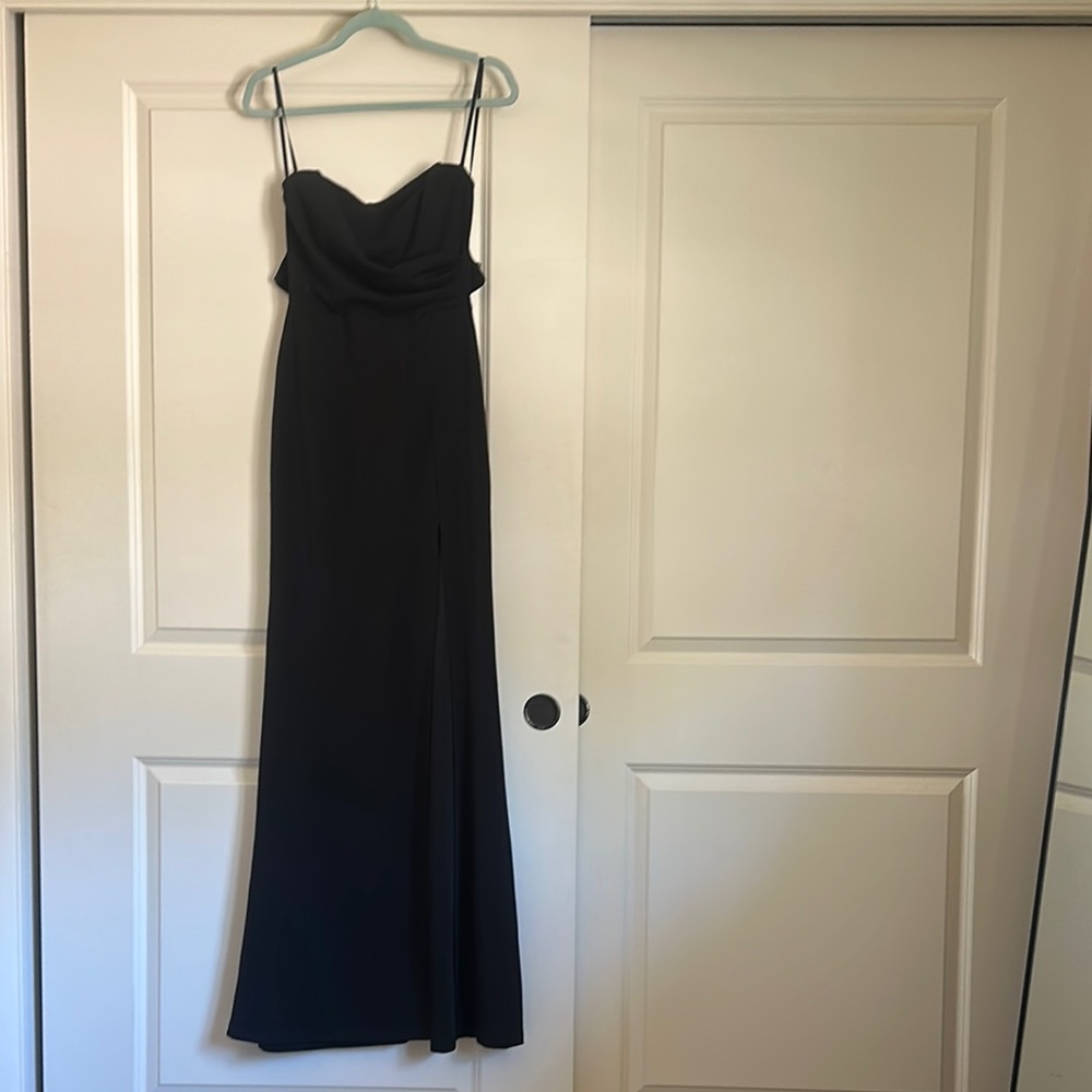 Windsor Black Sleeveless Maxi Gown for Weddings